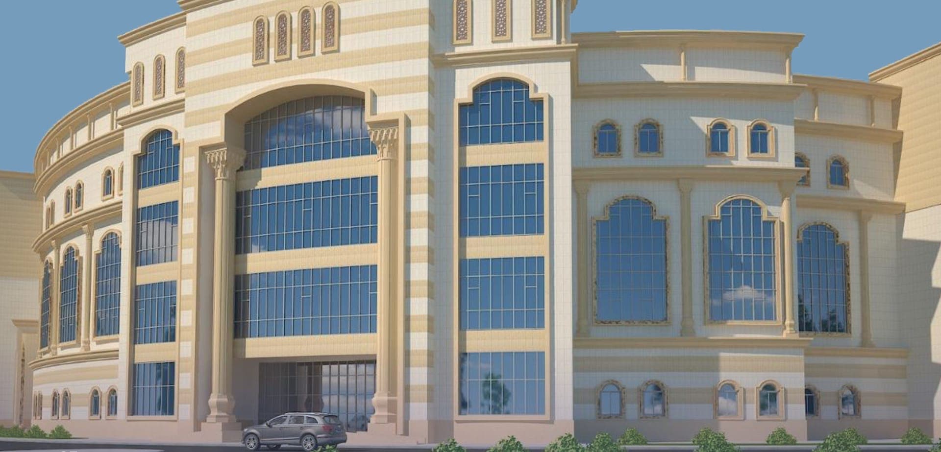 Aluminum windows across the Jeddah Administrative Centers facades
